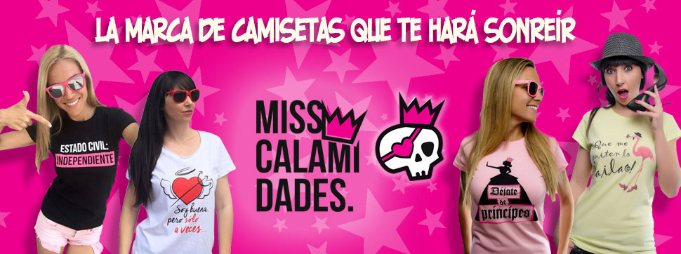 Banner creado para la marca de camisetas MissCalamidades