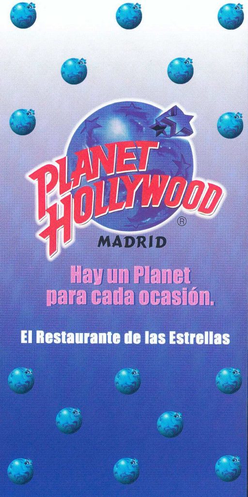 Trabajo realizado para Planet Hollywood